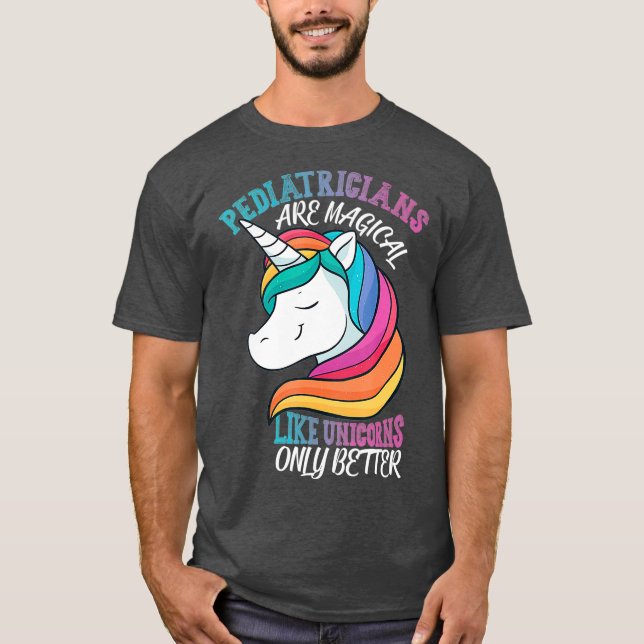 Camiseta Pediatra como Pediatría de Unicornios (Anverso)