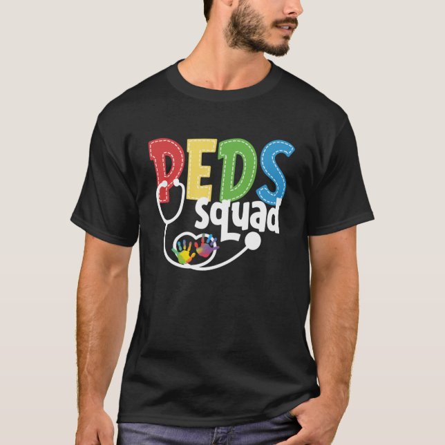 Camiseta Pediatra de enfermería Squads enfermeras de PEDS (Anverso)