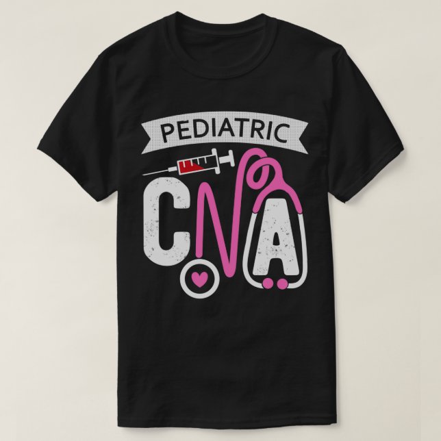 Camiseta Pediatría de un asistente de Enfermería certificad (Diseño del anverso)