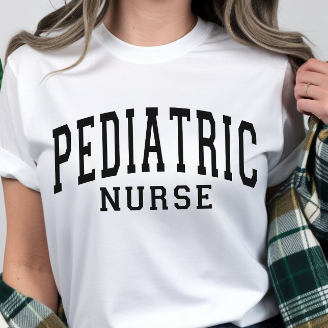 Camiseta Pediatric Nurse Shirt, Graduation Gift for Nurse (pediatric nurse appreciation shirt, varsity pediatric nurse shirt gift, nursing graduation shirt,)