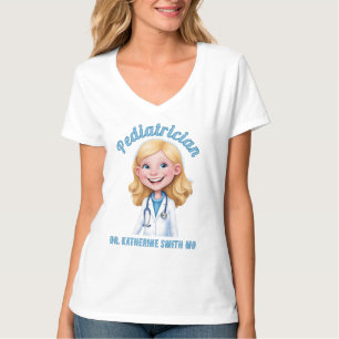 CAMISETA PEDIATRICIAN ANTISTRESS DOCTOR CARTOON STETHOSCOPE