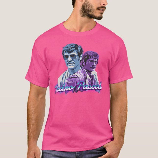 Camiseta Pedro Pascal - Arte de fans de la retroonda (Anverso)