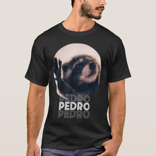 Camiseta Pedro Racoon Danza Popular Meme de Internet Mapach (Anverso)