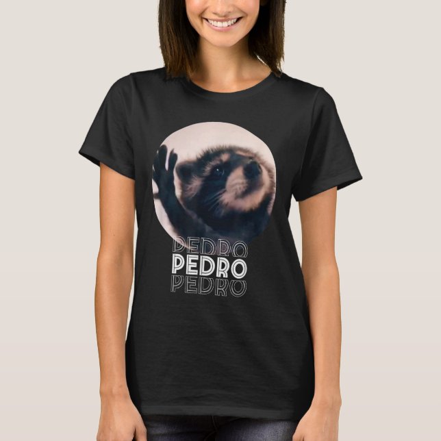 Camiseta Pedro Racoon Danza Popular Meme de Internet Mapach (Anverso)