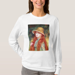 Camiseta Pedro una chica joven de Renoir el en un gorra