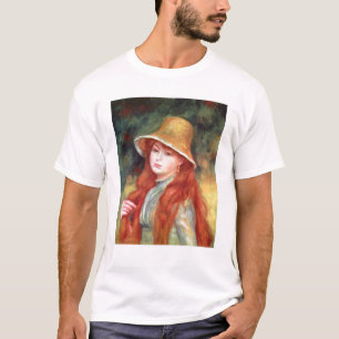 Camiseta Pedro una chica joven de Renoir el   en un gorra