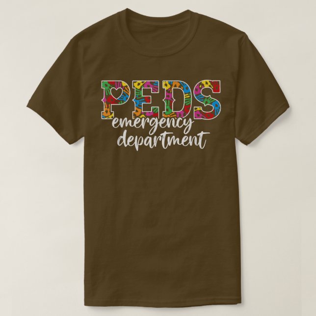Camiseta PEDS Emergency Department Doctor RN ER Pediatric E (Diseño del anverso)