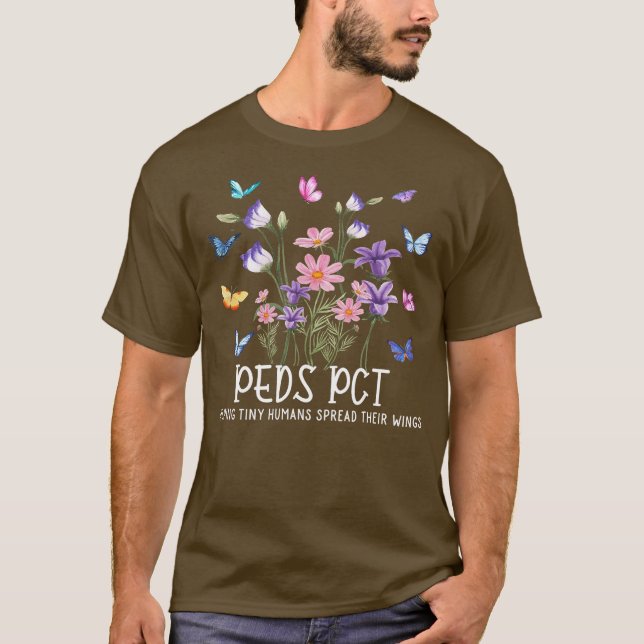 Camiseta Peds Pct Butterflies Cna Pediátrica Regalo Para Ho (Anverso)