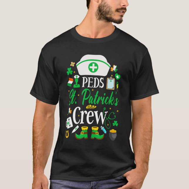 Camiseta Peds St Patrick's Day Nurse Crew Family Group Nurs (Anverso)