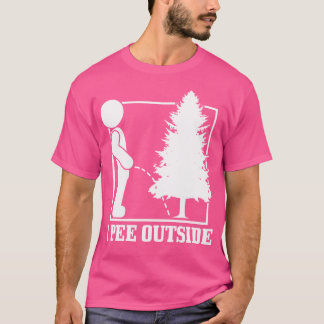 Camiseta Pee Afuera Divertido Camping Al Aire Libre Senderi