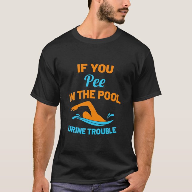 Camiseta Pee De Nadador En La Piscina (Anverso)