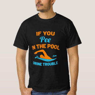 Camiseta Pee De Nadador En La Piscina