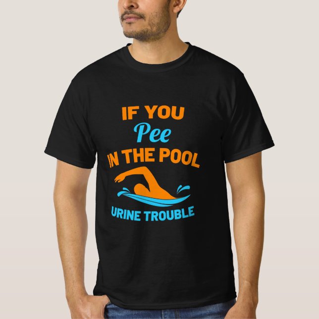 Camiseta Pee De Nadador En La Piscina (Anverso)