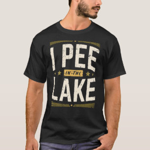 Camiseta Pee En La Naturaleza De Verano Del Lago Vintage Re