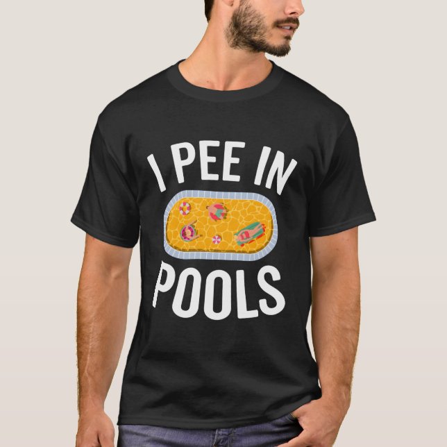 Camiseta Pee En La Piscina De Jock De Humor Sarcasm (Anverso)