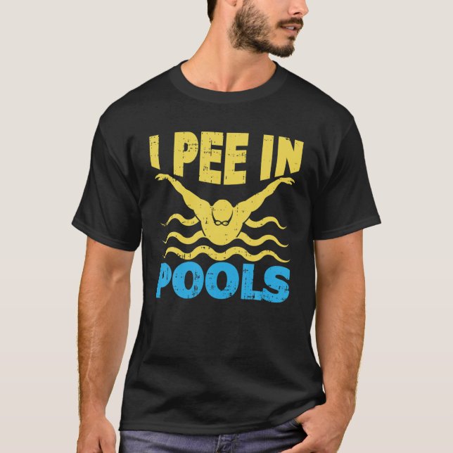 Camiseta Pee En La Piscina Piscina Amante Sarcasmo H (Anverso)