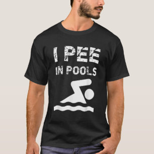 Camiseta Pee En Las Piscinas Divertido Bañarse En Verano