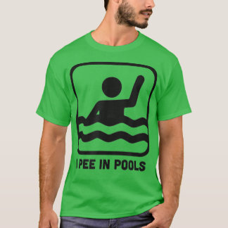 Camiseta Pee En Las Piscinas Divertido Rótulo De Natación