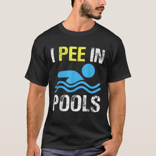 Camiseta Pee En Las Piscinas Divertidos Sayings Summer (Anverso)
