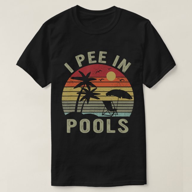 Camiseta Pee en piscinas, canto sarcástico para los amantes (Diseño del anverso)