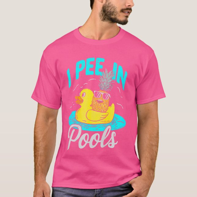 Camiseta Pee En Piscinas Piscina Chistes divertidos, Sarcas (Anverso)