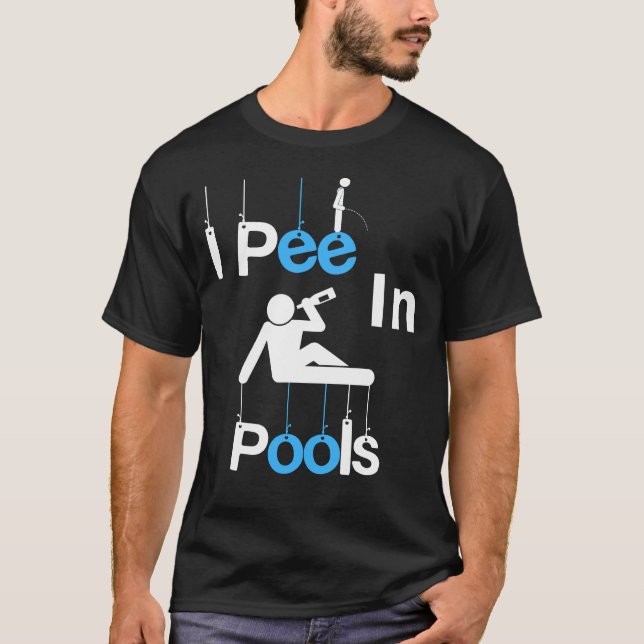 Camiseta Pee en Pools Tee: amantes de la natación de cervez (Anverso)