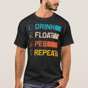 Camiseta Pee flotante de bebida flotante de Rafting River