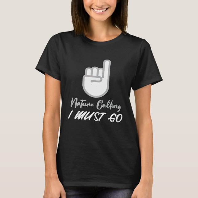 Camiseta Pee Outside Permision Funny Camping Senderismo (Anverso)