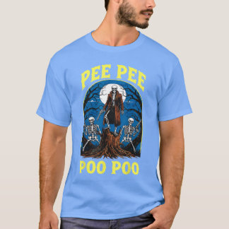 Camiseta Pee Pee Poo Poo Cursed Gen Z Meme Funny Skeleton W