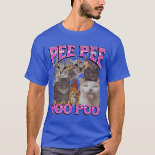 Camiseta Pee Pee Poo Poo Gato Divertido Meme Bootleg chico