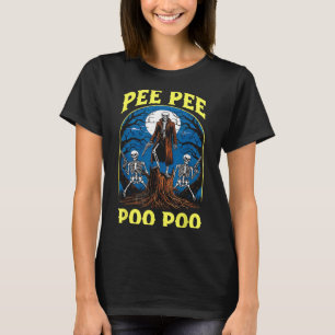 Camiseta Pee Pee Poo Poo Maldito Gen Z Meme Funny Skeleton 