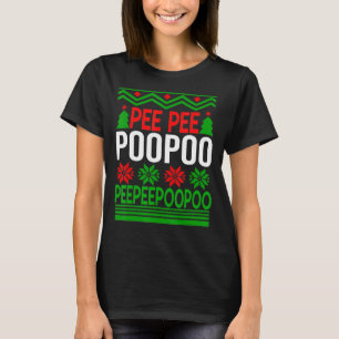 Camiseta Pee Pee Poo Poo Navidades feos Fiesta de Navidad
