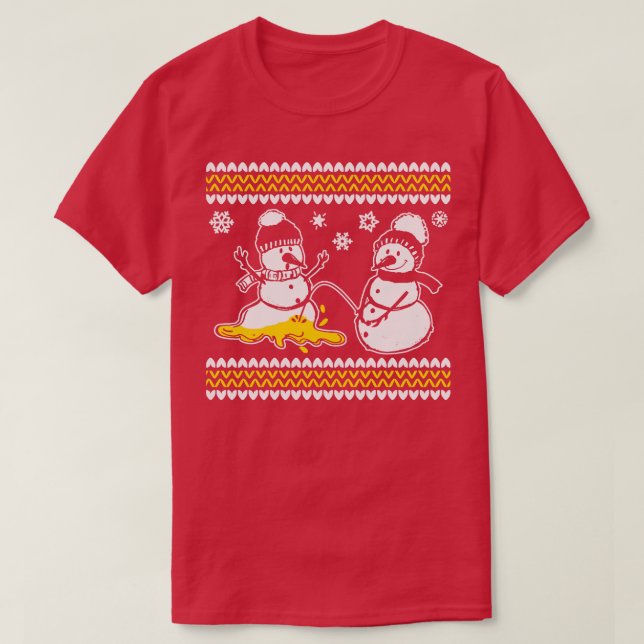 Camiseta Pee Pee Snowman (Diseño del anverso)