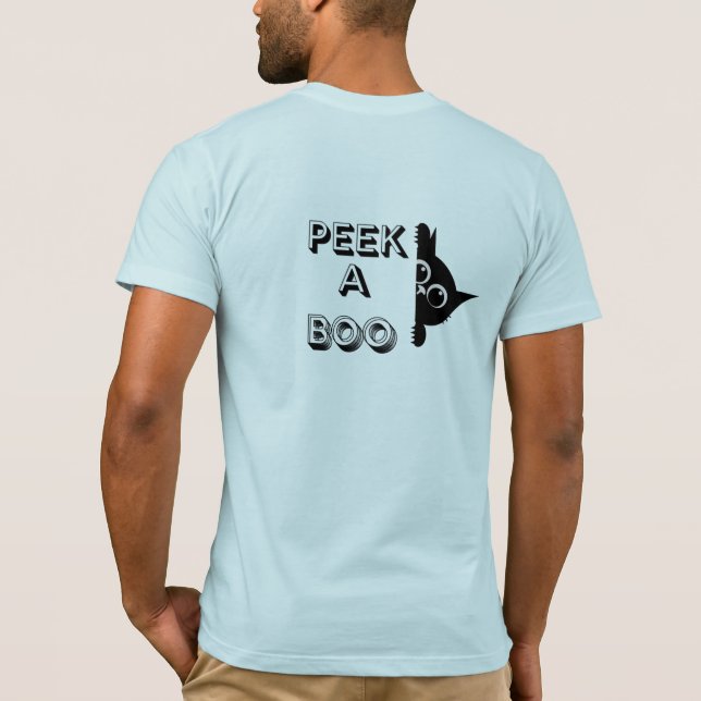Camiseta Peek-a-Boo Cat T-Shirt – Funny & Cute Kitty  (Reverso)
