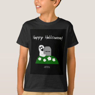Camiseta Peek A Boo Ghost Boys Black Basic T Shirt