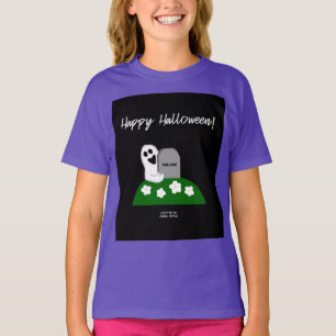 Camiseta Peek A Boo Ghost Chicas Purple T Shirt