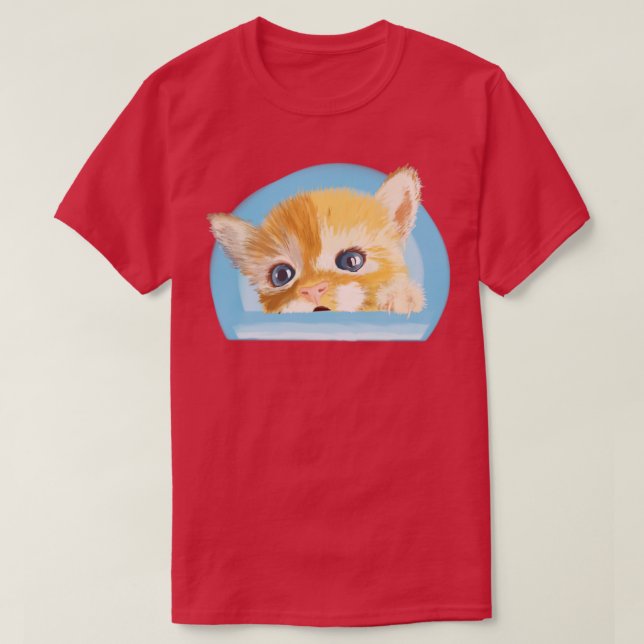 Camiseta Peek un boo lindo arte de gatito (Diseño del anverso)
