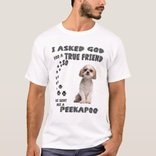 Camiseta Peekapoo diciendo que mamá papá disfrazada, poodle