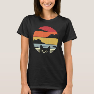 CAMISETA PEEKING CAT RETRO VINTAGE SUNSET STYLE KITE