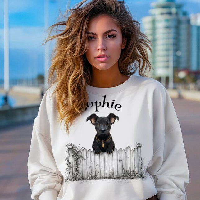 Camiseta Peeking Dog Customisable (Subido por el creador)