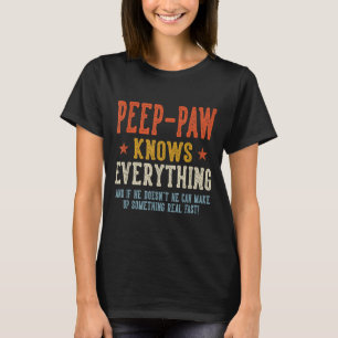 Camiseta Peep-paw sabe todo el día del padre retro
