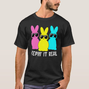 Camiseta Peepin' It Real Bunnies Feliz Conejo De Pascua Por