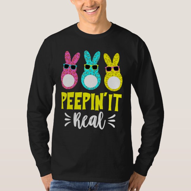 Camiseta Peepin It Real Cute Rabbit Face Triple Con Gafas (Anverso)