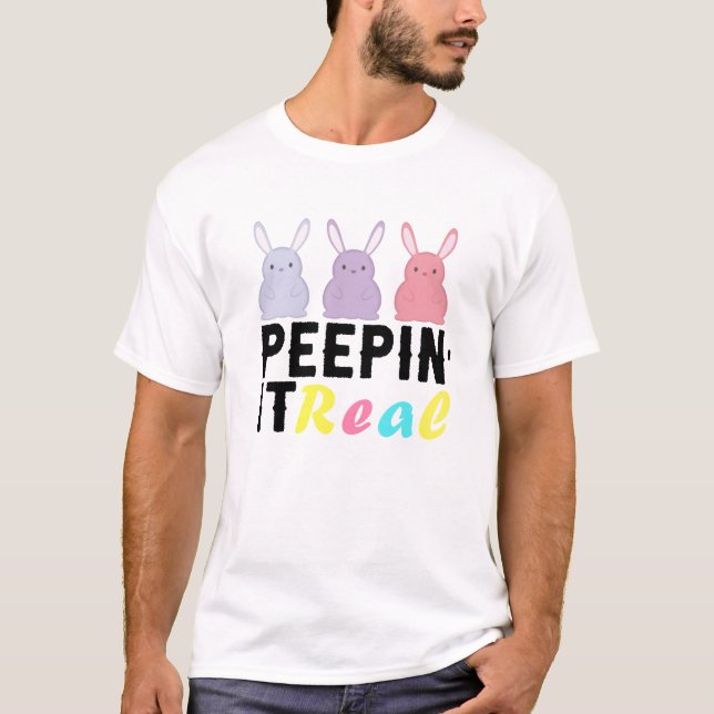 Camiseta Peepin it real Easter Day Bunny T-Shirt (Anverso)