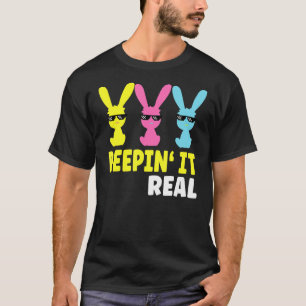 Camiseta Peepin It Real Happy Easter Bunny Egg Hung Hung 1