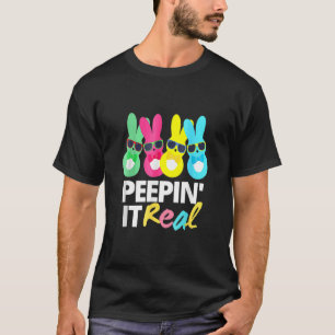 Camiseta Peepin It Real Happy Easter Bunny Egg Hung Hung 1
