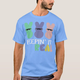 Camiseta Peepin It Real Happy Easter Bunny Egg Hunt Funny 