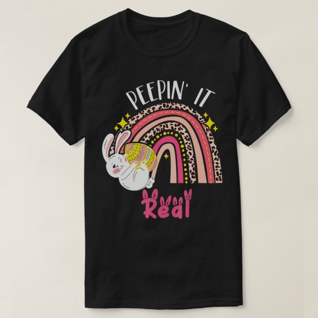 Camiseta Peepin It Real Happy Easter Bunny Toddler Peepin I (Diseño del anverso)