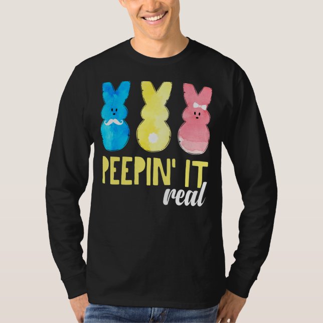 Camiseta Peepin It Real Shirt Happy Easter Bunny Egg Hunt (Anverso)