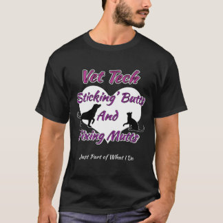 Camiseta Pegando extremos y fijando mutts - revise la